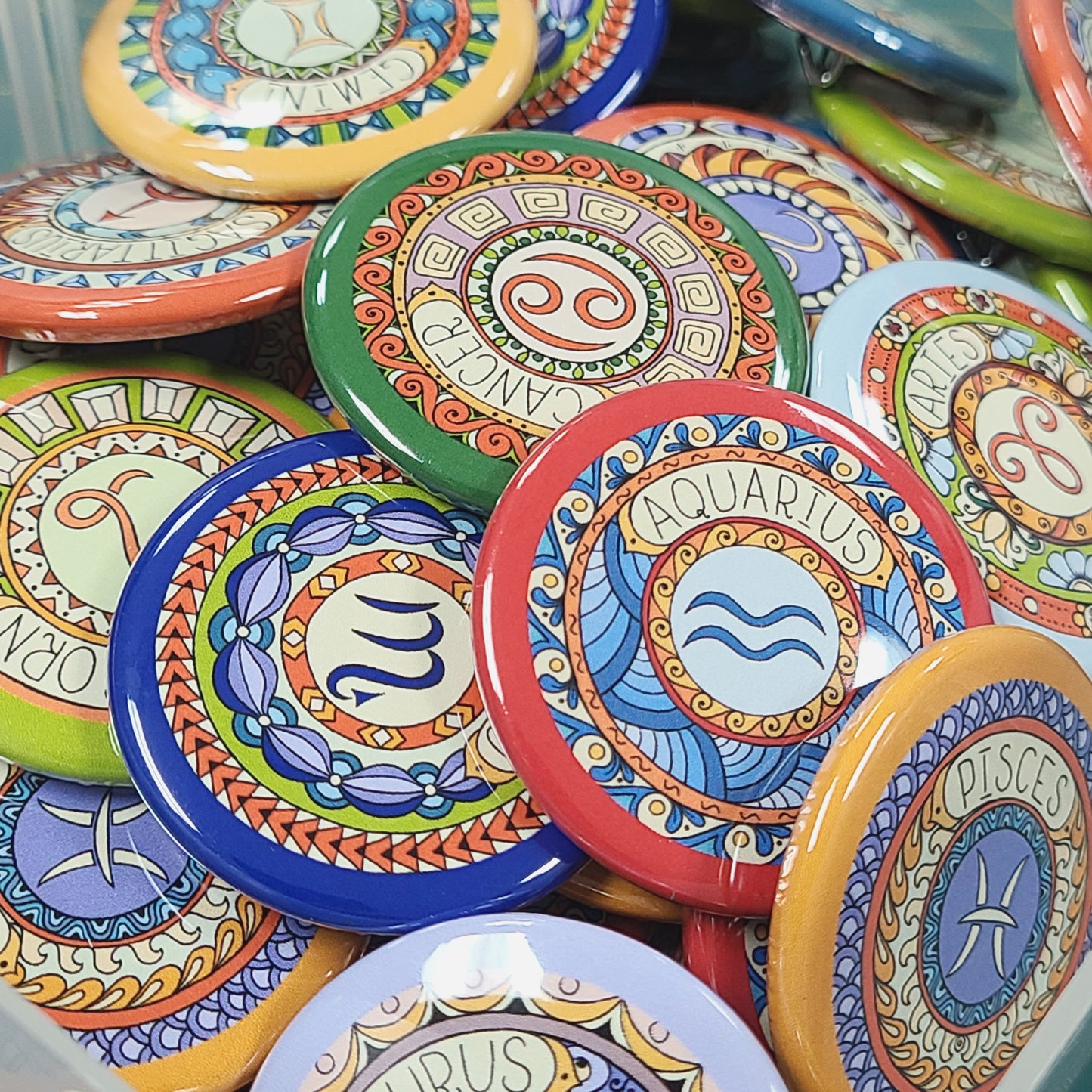 Zodiac Buttons - Bulk (5 of Each Design)