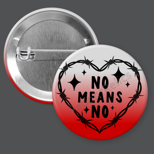 No Means No - 1.5" or 2.25", Pin or Magnet